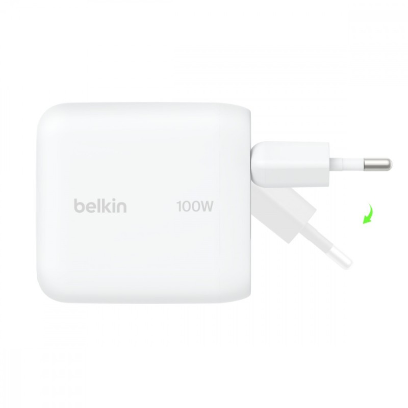 Ładowarka 100W GaN składana wtyczka 1xUSB-C | PartsPC.pl