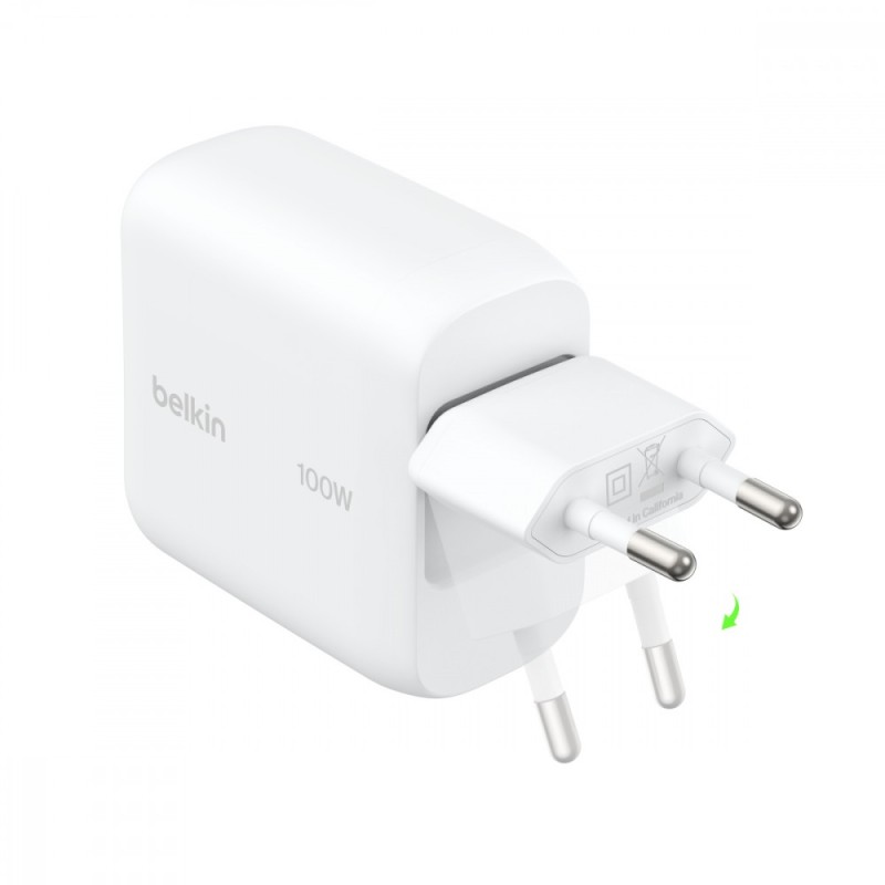 Ładowarka 100W GaN składana wtyczka 1xUSB-C | PartsPC.pl