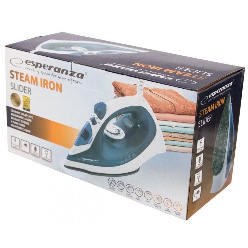 Esperanza ŻELAZKO PAROWE SLIDER CERAMIC 2200W | PartsPC.pl