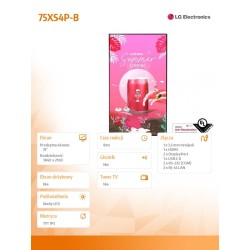Monitor wielkoformatowy 75XS4P-B UHD 75 cali | PartsPC.pl