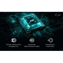 Ładowarka USB-C GaN Charger PD 100W czarna | PartsPC.pl