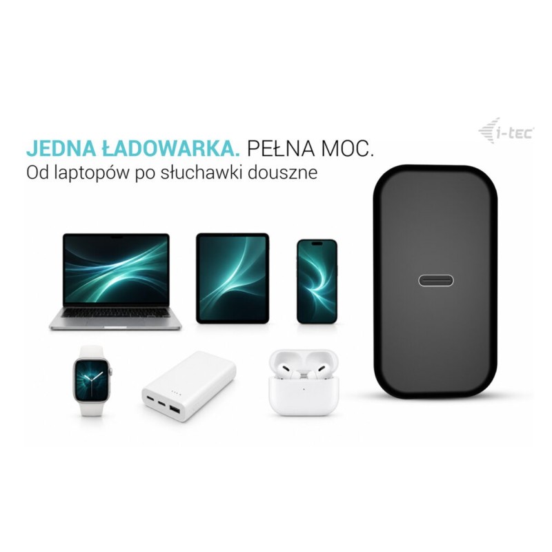 Ładowarka USB-C GaN Charger PD 100W czarna | PartsPC.pl