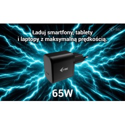 Ładowarka 65W USB-C GaN Charger PD 65W czarna | PartsPC.pl
