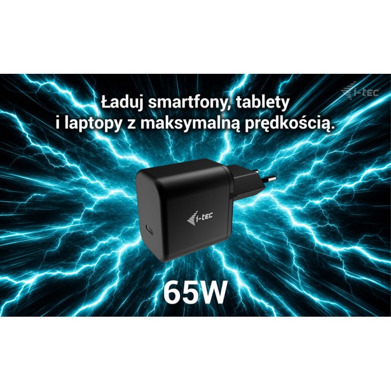 Ładowarka 65W USB-C GaN Charger PD 65W czarna | PartsPC.pl