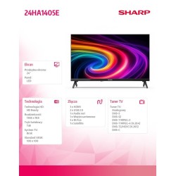 Sharp Telewizor LED 24 cale 24HA1405E | PartsPC.pl