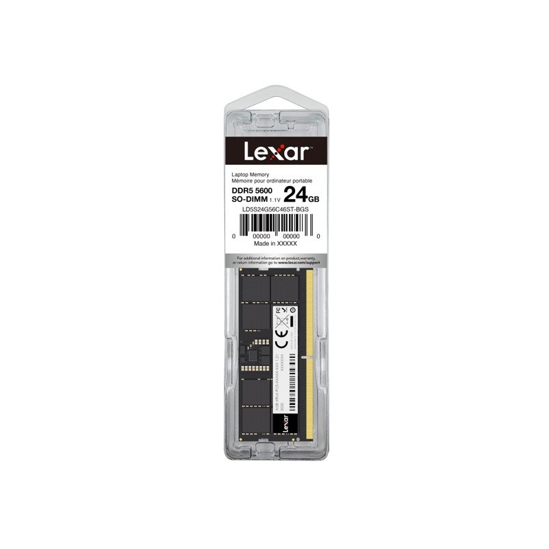Pamięć do laptopa DDR5 SODIMM 24GB(1*24GB)/5600 CL46 | PartsPC.pl