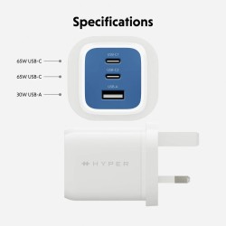 Ładowarka HyperJuice Flex 65W GaN niebieska | PartsPC.pl