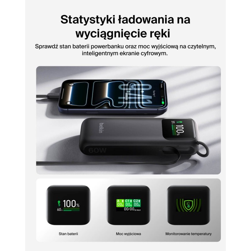 Belkin BPB041HQBK UltraCharge Powerbank 11 000 mAh z wysuwan… | PartsPC.pl