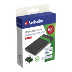 Dysk zewnętrzny Verbatim 500GB USB-C 3.2 Gen 1 czarny | PartsPC.pl