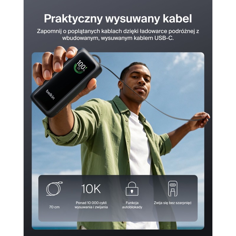 Belkin BPB042HQBK UltraCharge Powerbank 22 000 mAh z wysuwan… | PartsPC.pl