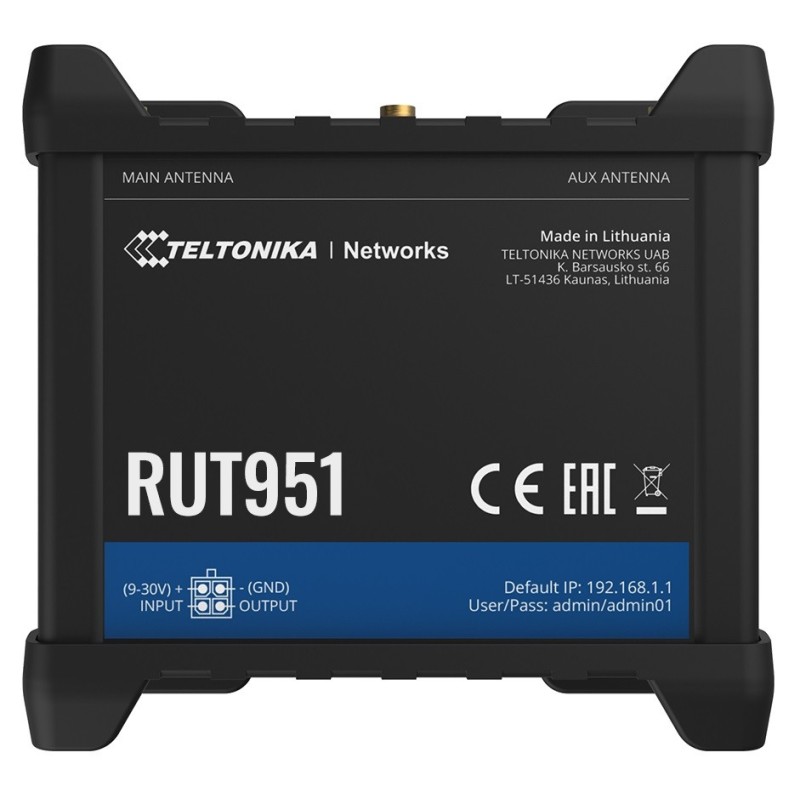 Router LTE RUT951 (Cat4), 3G, 2G, WiFi, Ethernet | PartsPC.pl