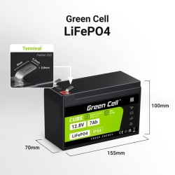 Akumulator CUBE LiFePO4 7Ah 12V/12.8V 89.6Wh | PartsPC.pl