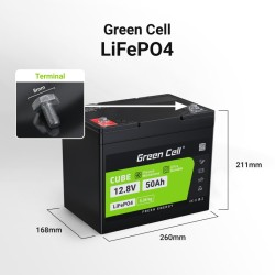 Akumulator CUBE LiFePO4 50Ah 12V/12.8V 640Wh | PartsPC.pl
