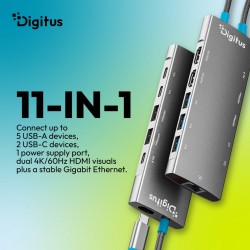 Stacja dokująca USB-C 11-portowa, HDMI 8K/30Hz + HDMI 4K/60H… | PartsPC.pl