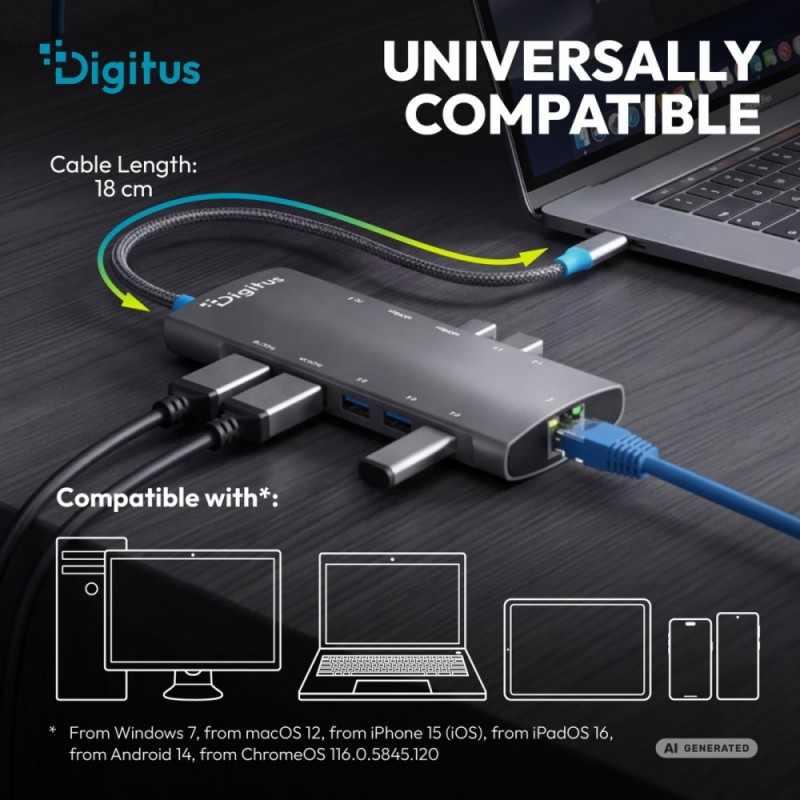 Stacja dokująca USB-C 11-portowa, HDMI 8K/30Hz + HDMI 4K/60H… | PartsPC.pl