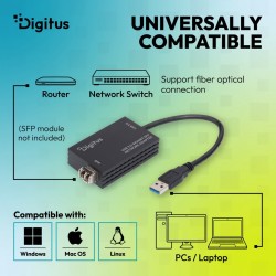 Karta sieciowa USB 3.0 typ A na Gigabit SFP, adapter światło… | PartsPC.pl