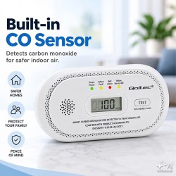 Czujnik tlenku węgla | detektor CO | alarm 85dB | PartsPC.pl