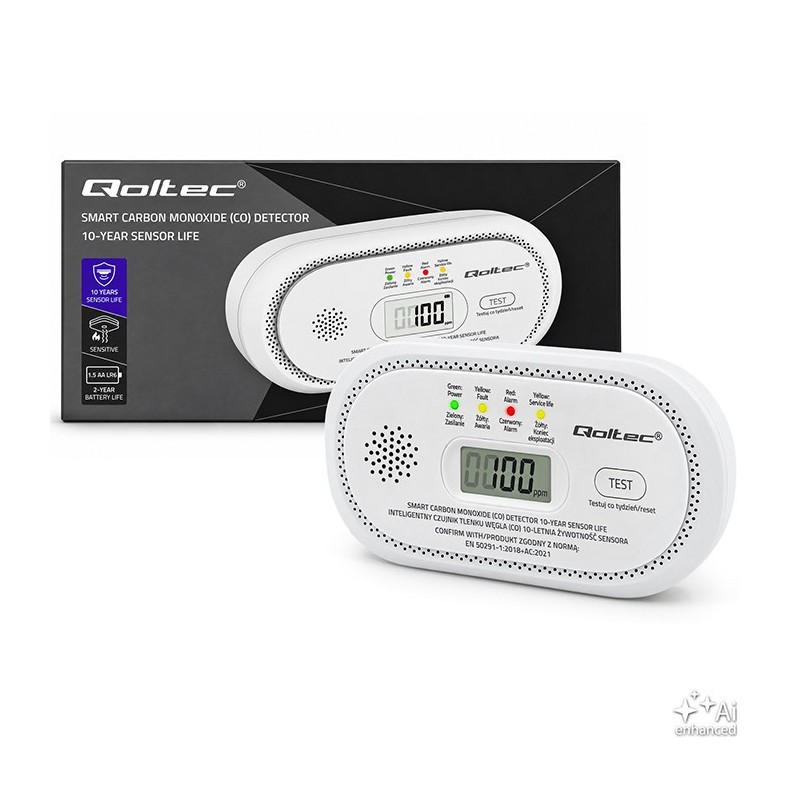 Czujnik tlenku węgla | detektor CO | alarm 85dB | PartsPC.pl