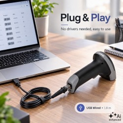 Czytnik kodów kreskowych 1D 2D | QR | EAN | USB | PartsPC.pl