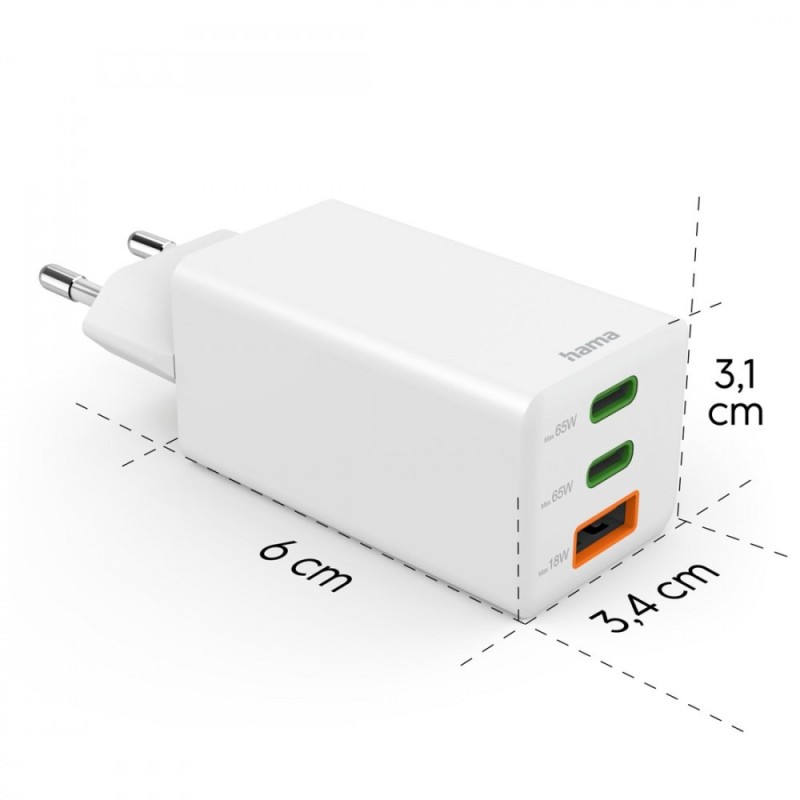 Ładowarka sieciowa 65W Gan PD/QC | PartsPC.pl