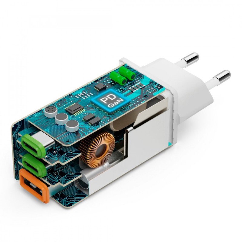 Ładowarka sieciowa 65W Gan PD/QC | PartsPC.pl