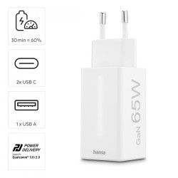 Ładowarka sieciowa 65W Gan PD/QC | PartsPC.pl