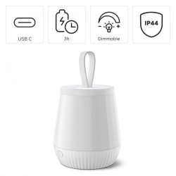 Lampka nocna LED mobile IP44 ładowalna | PartsPC.pl