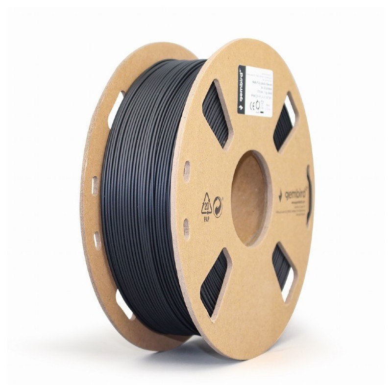 Filament PLA matowy, 1,75 mm, 1 kg, czarny | PartsPC.pl