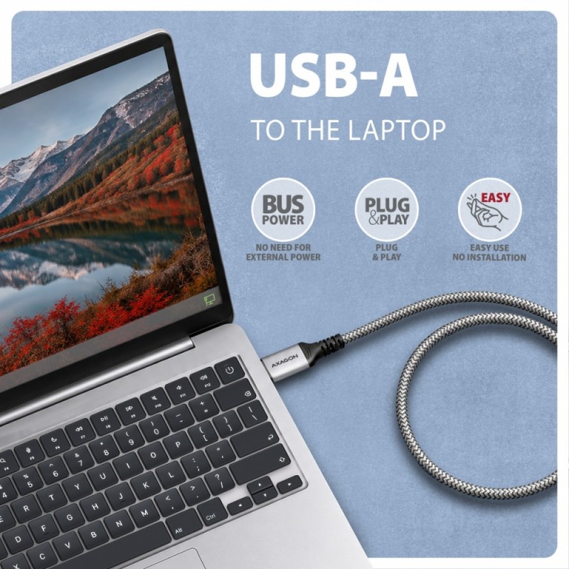 ADE-AM15 USB-A Gigabit Ethernet adapter z zintegrowanym kabl… | PartsPC.pl