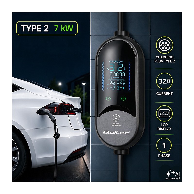 Ładowarka do samochodu elektrycznego | 7kW | 230V | CEE 32A | PartsPC.pl