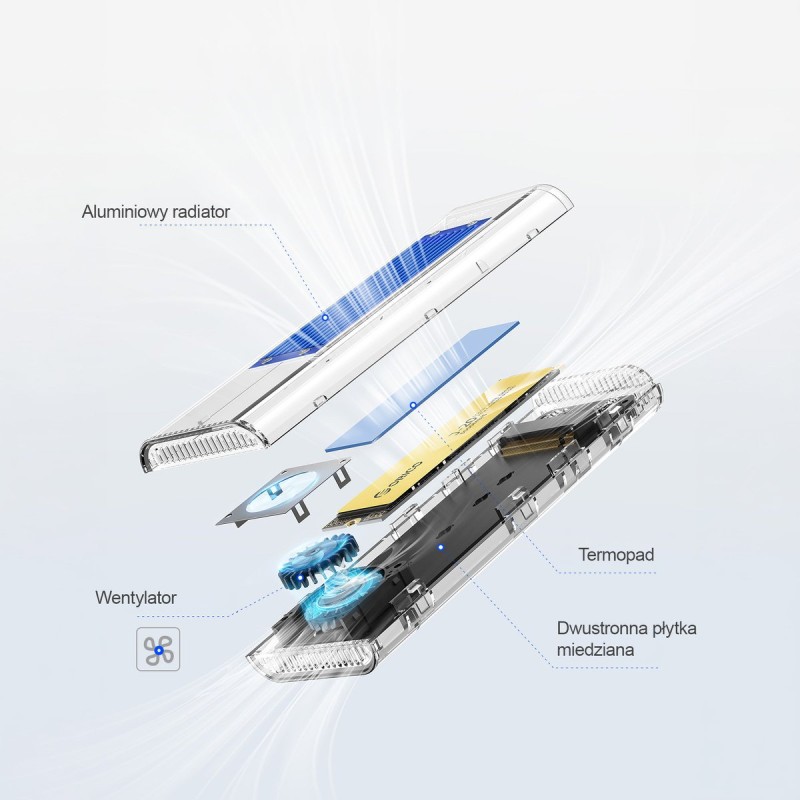 Orico Obudowa na dysk M.2 NVMe, USB-C 20Gbps | PartsPC.pl