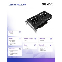 Karta graficzna GeForce RTX 4060 8GB Verto Dual Fan DLSS 3 | PartsPC.pl