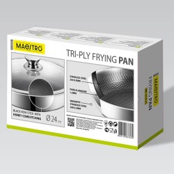 Profesjonalna patelnia z pokrywką "Plaster miodu" 24 cm MR-1… | PartsPC.pl