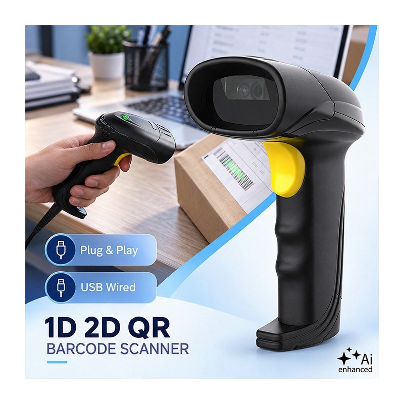 Czytnik kodów kreskowych 1D 2D | QR | EAN | USB
