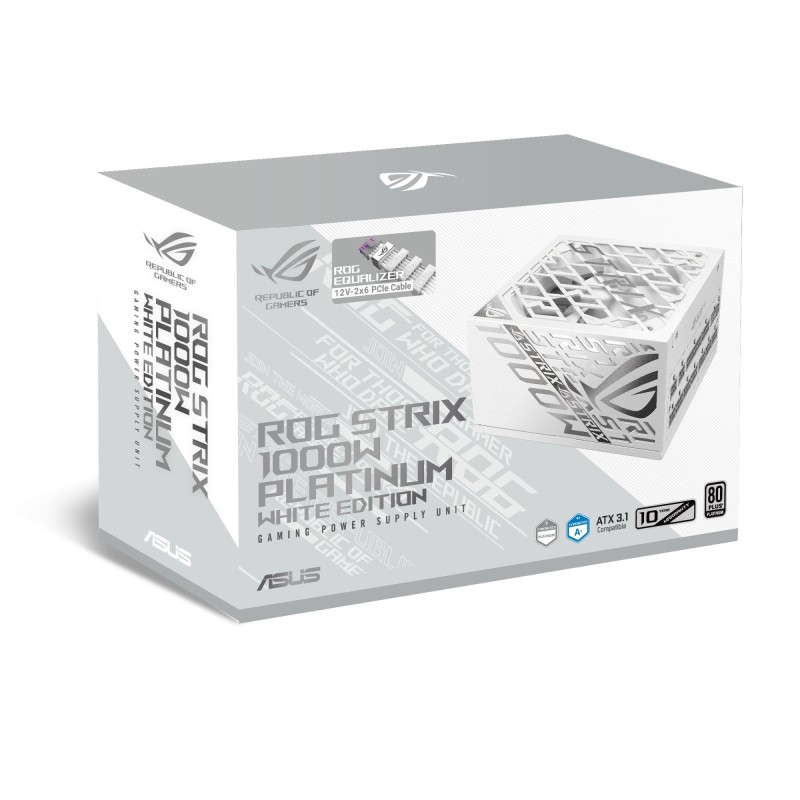 Zasilacz Asus ROG Strix 1000W Platinum Gaming White Edition (ROG Equalizer) 80Plus Platinum aPFC