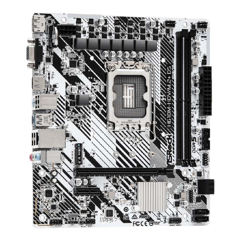 Płyta ASRock H610M-HDV/M.2+ D5 /H610/DDR5/SATA3/M.2/USB3.0/PCIe4.0/s.1700/mATX