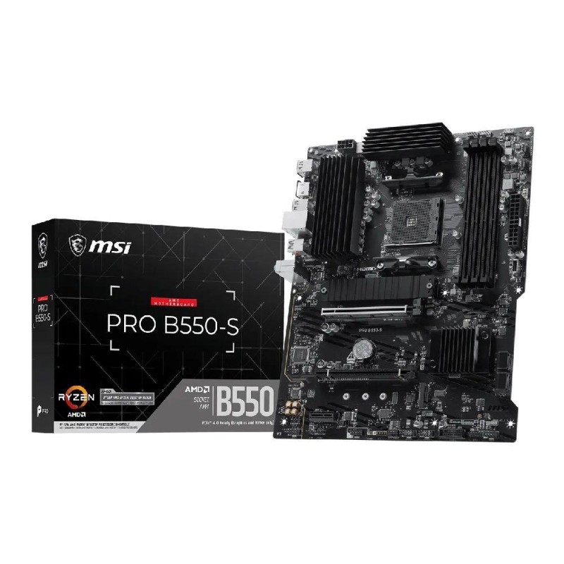 Płyta MSI PRO B550-S /AMD B550/DDR4/SATA3/M.2/USB3.1/PCIe4.0/AM4/ATX