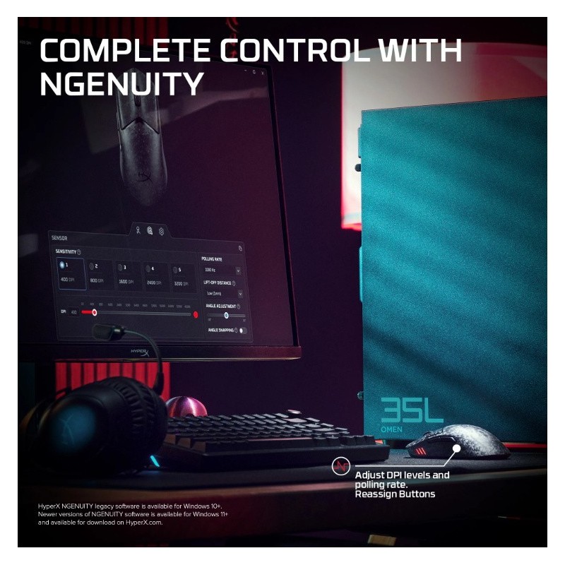 Mysz gamingowa Pulsefire Haste 3 Pro Wireless - D6GJ3AA | PartsPC.pl