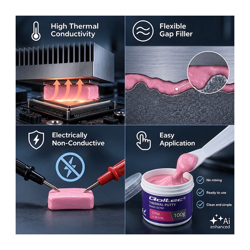 Pasta termoprzewodząca | 4W/m-K | 100g | różowa | PartsPC.pl