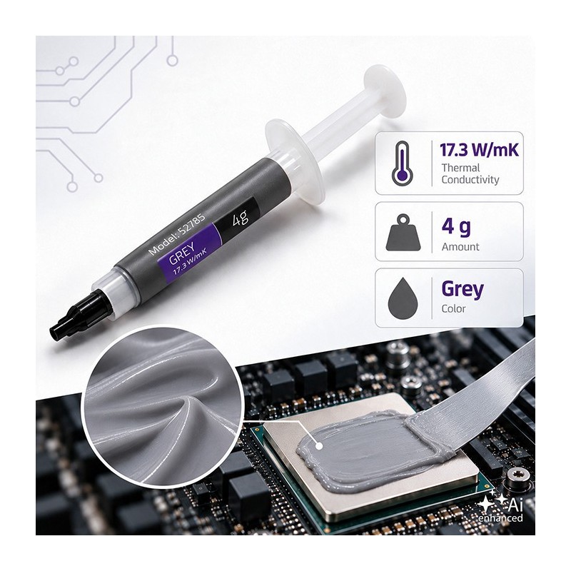 Pasta termoprzewodząca 17.3W/m-K | 4g | szara | PartsPC.pl