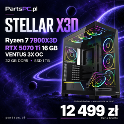 PartsPC STELLAR X3D — grafika oferty; podgląd obudowy