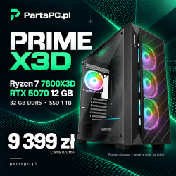 PartsPC PRIME X3D — grafika oferty; podgląd obudowy