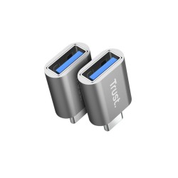 Adapter USB-C do USB-A 3.2 Calyx, dwu-pak szary | PartsPC.pl
