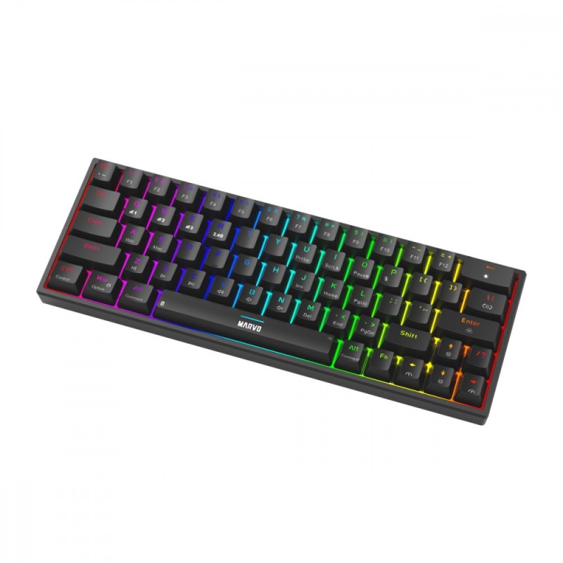 Klawiatura mechaniczna SHOGO 63W wireless czarna | PartsPC.pl