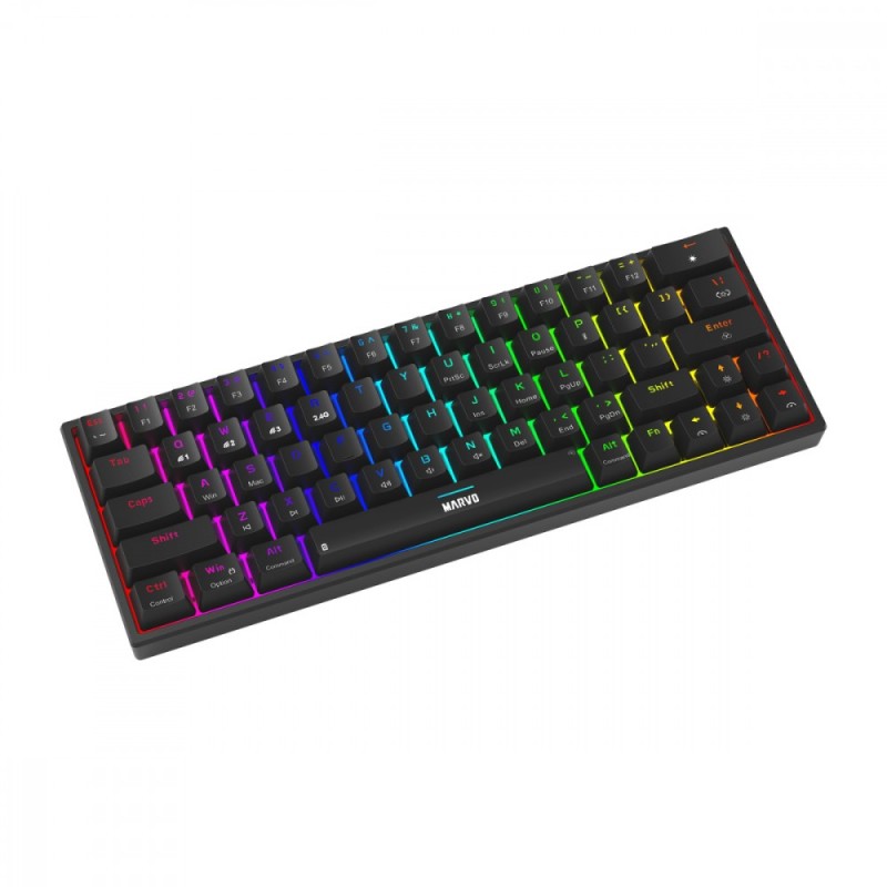 Klawiatura mechaniczna SHOGO 63W wireless czarna | PartsPC.pl