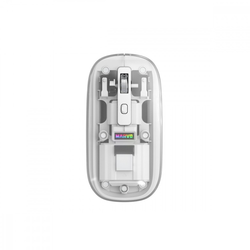 Mysz biurowa PRISM 20W bezprzewodowa transparentna | PartsPC.pl
