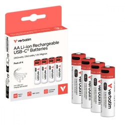Akumulatory AA USB-C 2100mAh 3150mWh 4 szt + kabel USB-C