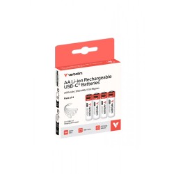 Akumulatory AA USB-C 2100mAh 3150mWh 4 szt + kabel USB-C