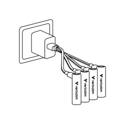 Akumulatory AA USB-C 2100mAh 3150mWh 4 szt + kabel USB-C