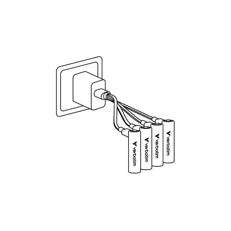 Akumulatory AA USB-C 2100mAh 3150mWh 4 szt + kabel USB-C
